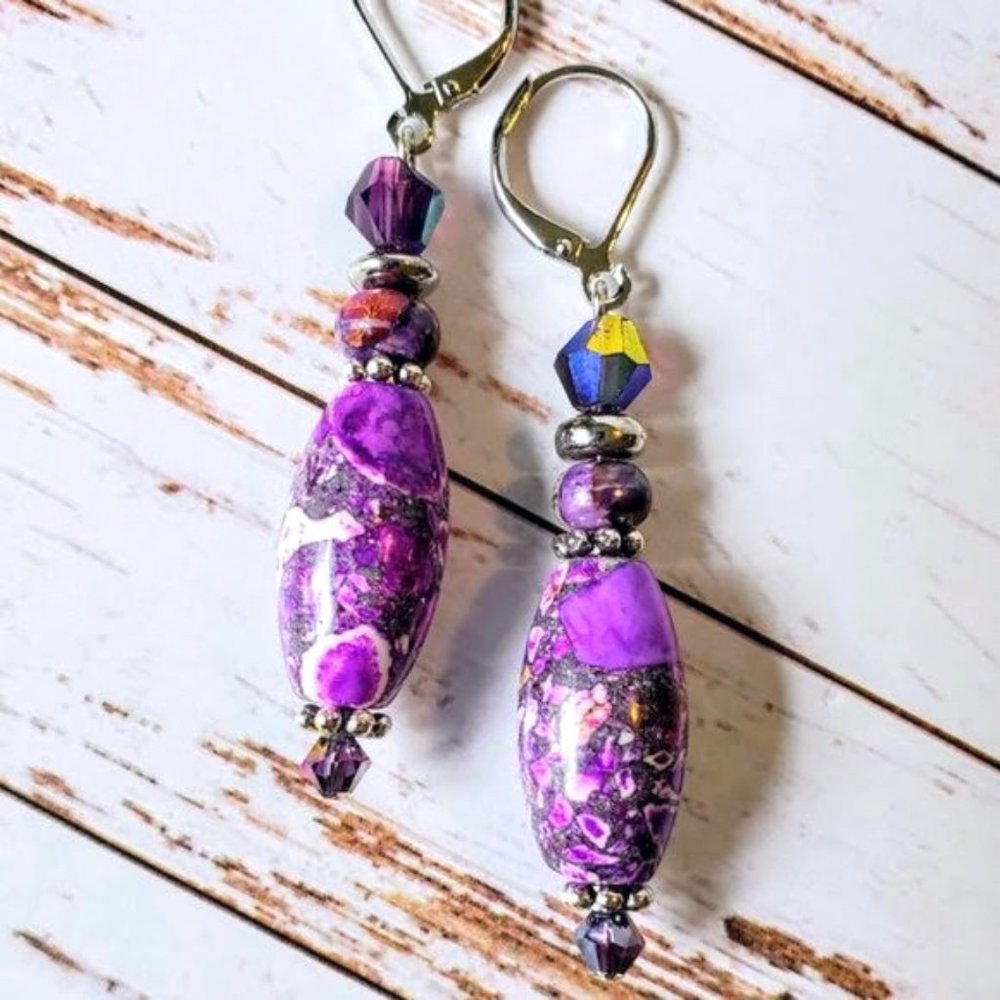 Boho Sea Sediment Jasper Earrings
